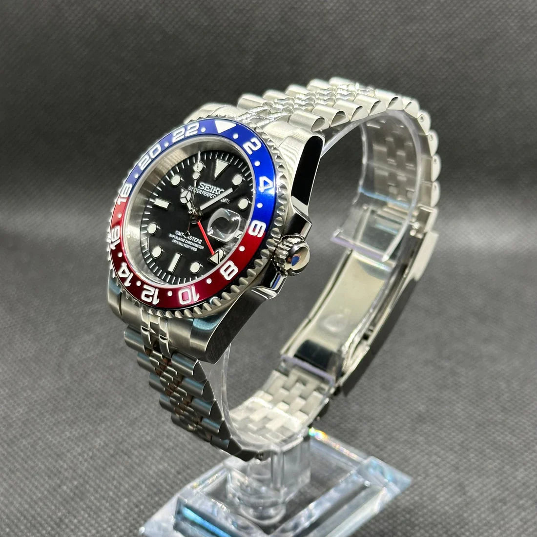 GMT Dual-Time "Pepsi" - Reloj personalizado con movimiento automático NH35 y cristal de zafiro | XP Watch Co.