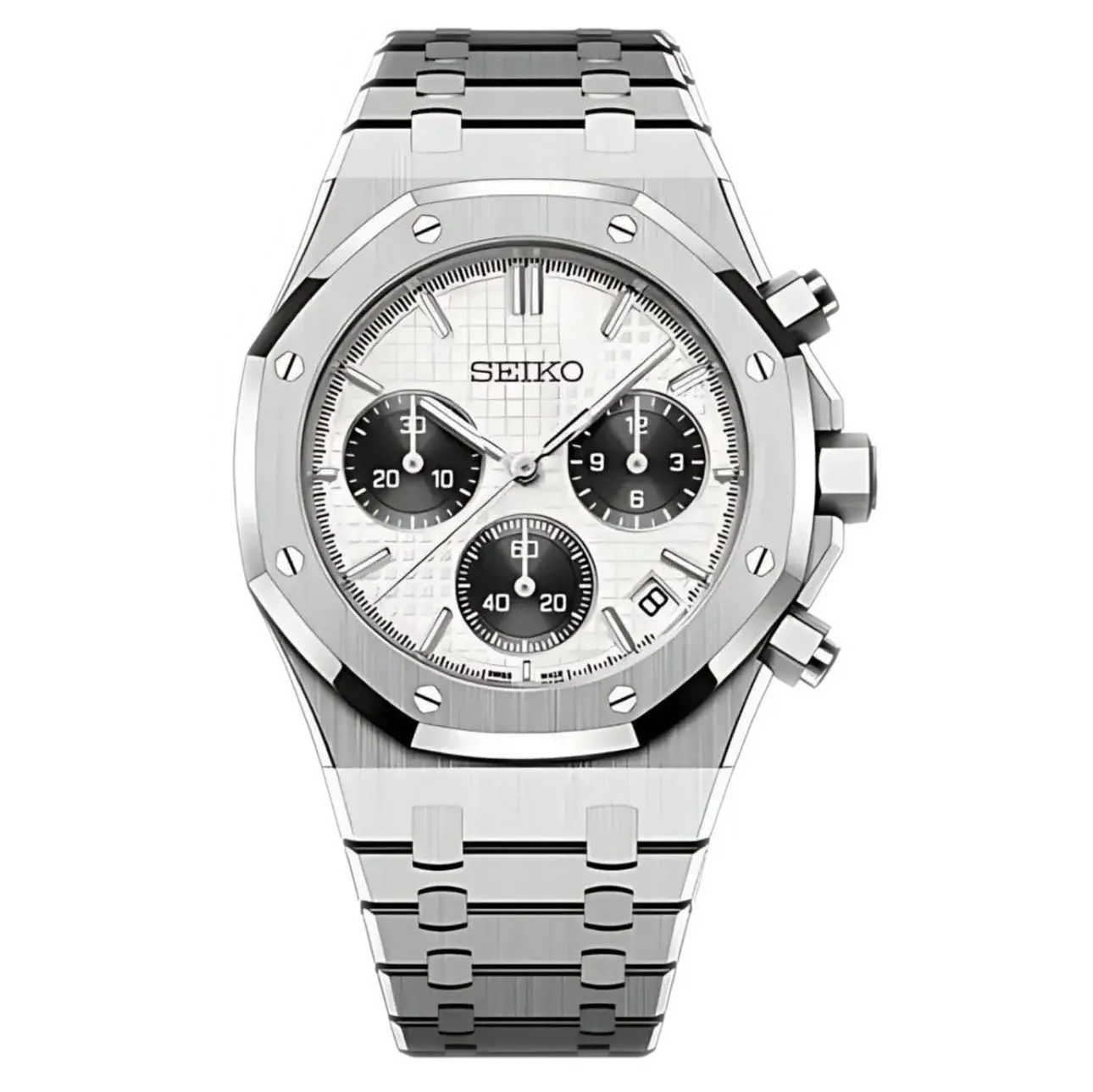 ROAK Chronograph Panda - Reloj personalizado con cronógrafo VK63 y cristal de zafiro | XP Watch Co.