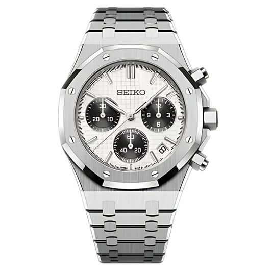 ROAK Chronograph Panda - Reloj personalizado con cronógrafo VK63 y cristal de zafiro | XP Watch Co.