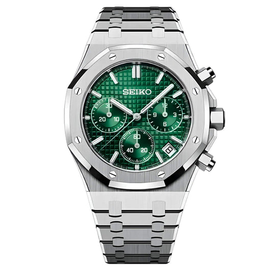 Reloj Automático XP Mod XP Mod ROAK Chronograph "Emerald Green" con movimiento VK63, acero 316L y cristal zafiro | XP Watch Co.
