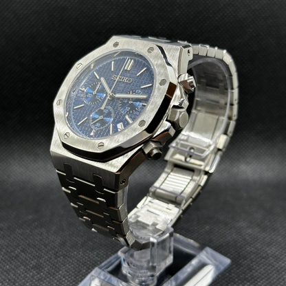 ROAK Chronograph "Blue" - Reloj personalizado con cristal de zafiro y cronógrafo VK63 | XP Watch Co.