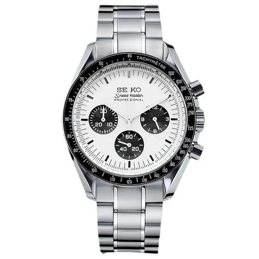 Speedy Chrono "Panda" - Reloj personalizado con cristal de zafiro y acero inoxidable 316L | XP Watch Co.