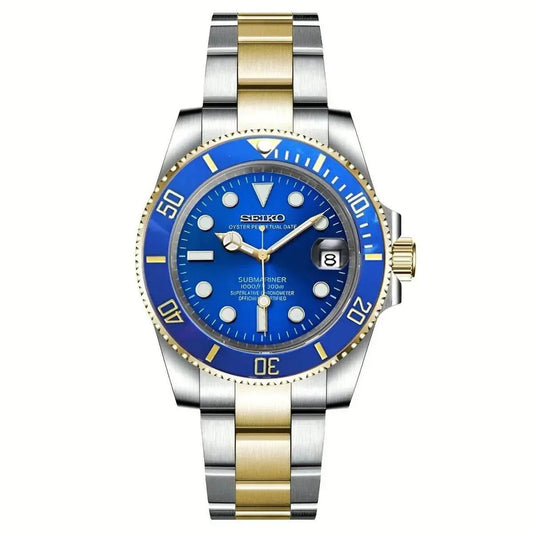 XP Mod Sub-Diver "Two Tone Blue" con movimiento NH35, cristal zafiro y acero 316L | XP Watch Co.