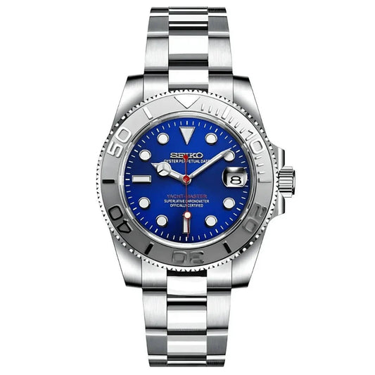 Reloj Automático XP Mod Yacht Master "Blue" con movimiento NH35 automático, acero 316L y cristal zafiro | XP Watch Co.