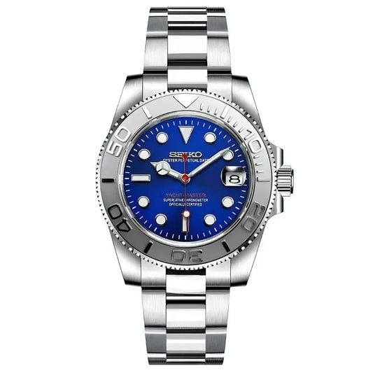 Yacht Master "Blue" - Reloj personalizado con cristal de zafiro y acero inoxidable 316L | XP Watch Co.