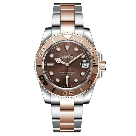 Reloj Automático XP Mod Yacht Master "Rose" con movimiento NH35, cristal zafiro y acero 316L | XP Watch Co.