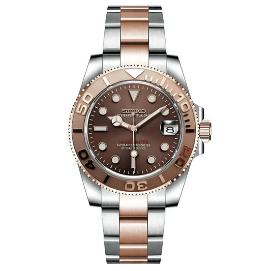 Yacht Master "Rose" - Reloj personalizado con cristal de zafiro y acero inoxidable 316L | XP Watch Co.