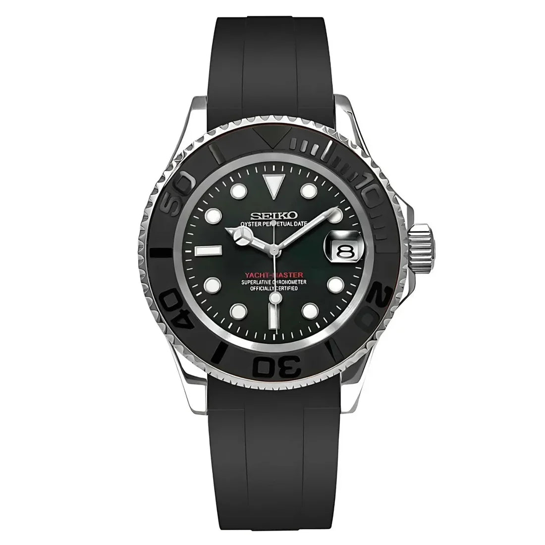 Yacht Master "Silver" - Reloj personalizado con cristal de zafiro y acero inoxidable 316L | XP Watch Co.
