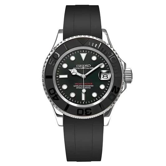 Yacht Master "Silver" - Reloj personalizado con cristal de zafiro y acero inoxidable 316L | XP Watch Co.