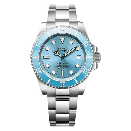 XP Mod Sub-Diver "Baby Blue" con movimiento NH35, cristal zafiro y acero 316L | XP Watch Co.