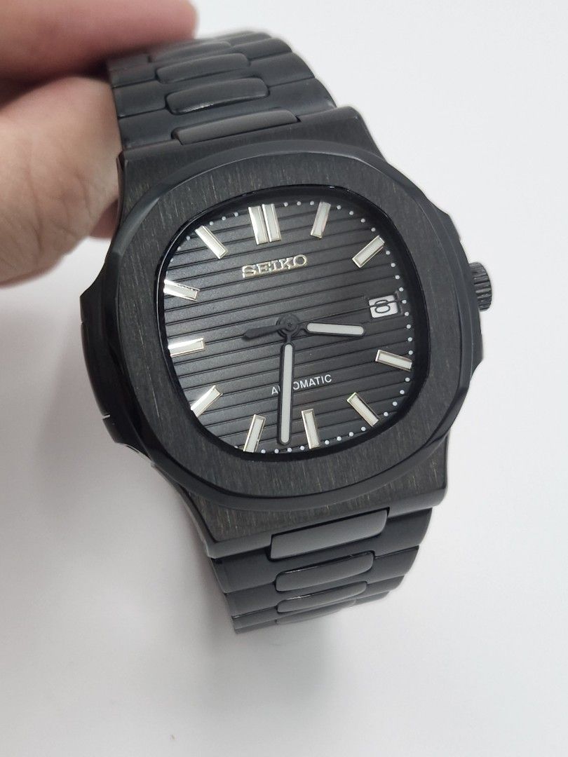 Nautic Mod "Midnight Black Stealth" - Reloj personalizado con cristal de zafiro y acero inoxidable 316L | XP Watch Co.