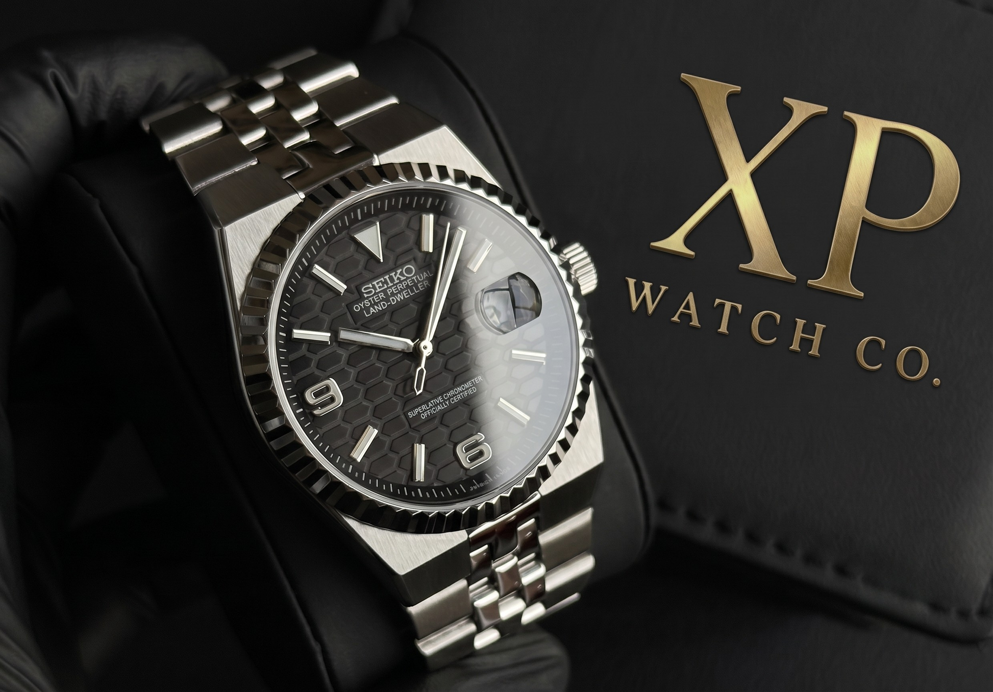 Land-Dweller "Black" Dial - Reloj personalizado con movimiento automático NH35 y cristal de zafiro | XP Watch Co.