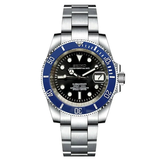 Sub-Diver "Blue Black" (Cookie Monster) - Reloj personalizado con movimiento automático NH35 y cristal de zafiro | XP Watch Co.
