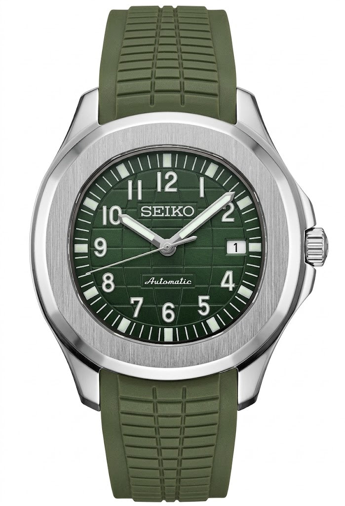 Aqua-Tropic Mod "Emerald" - Reloj personalizado con movimiento automático NH35 y acero inoxidable 316L | XP Watch Co.