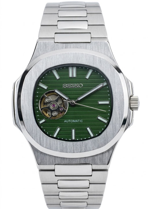 Reloj Automático XP Mod XP Mod Nautic "Open Heart" Green - NH35 automático acero 316L cristal zafiro | XP Watch Co.