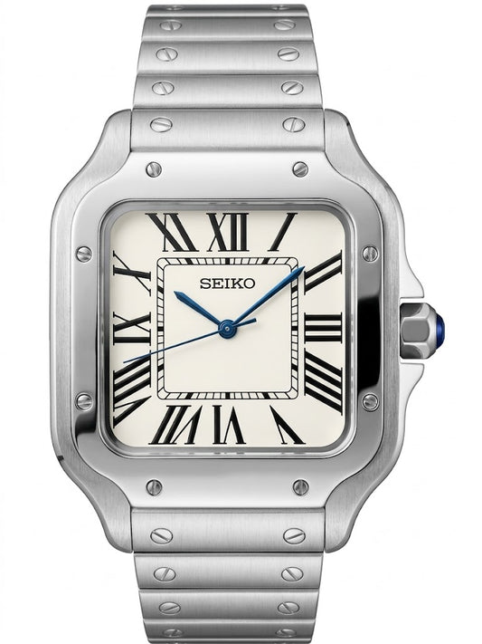 XP Mod S-Aviator Mod Classic White con movimiento NH70, acero 316L y cristal zafiro | XP Watch Co.