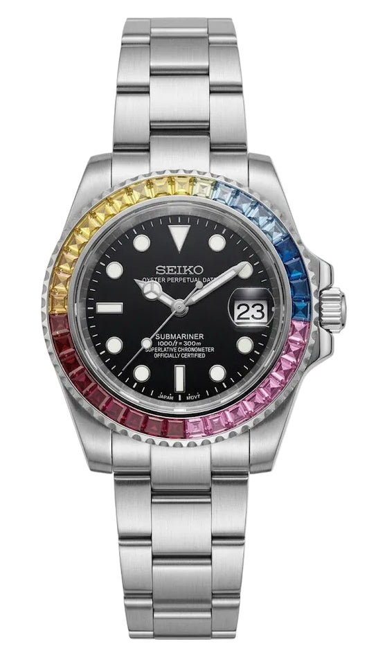 XP Mod Sub-Diver "Rainbow" con movimiento NH35, cristal zafiro y acero 316L | XP Watch Co.