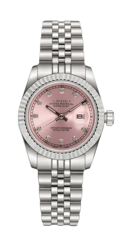 Ladyjust "Pink Diamond" - Reloj personalizado con cristal de zafiro y acero inoxidable 316L | XP Watch Co.