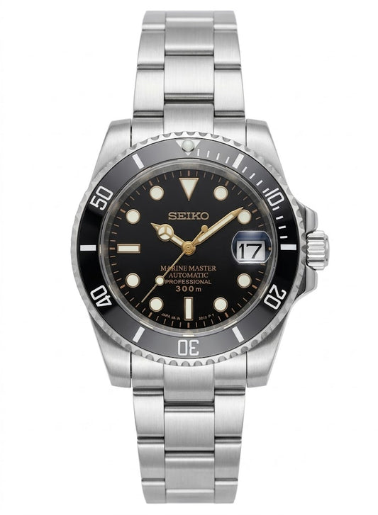 XP Mod Sub-Diver "Vintage Black" con movimiento NH35, cristal zafiro y acero 316L | XP Watch Co.