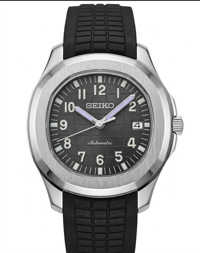 Aqua-Tropic Mod Classic Black - Reloj personalizado con movimiento automático NH35 y cristal de zafiro | XP Watch Co.