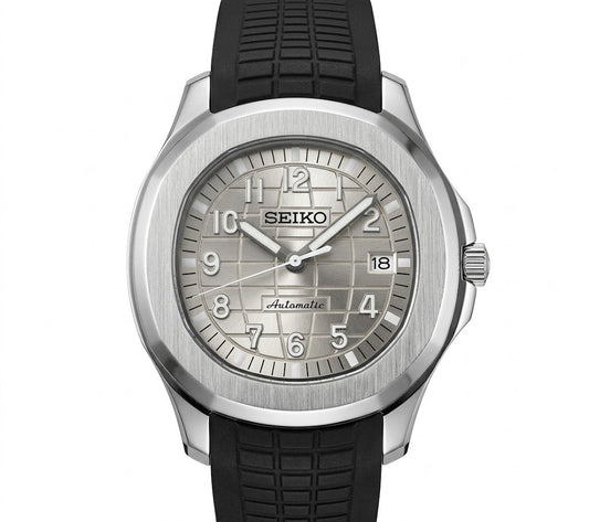 Aqua-Tropic Mod Silver - Reloj personalizado con cristal de zafiro y movimiento automático NH35 | XP Watch Co.