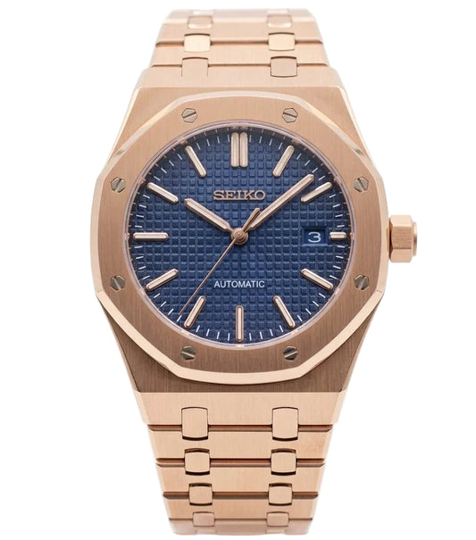 Reloj Automático XP Mod XP Mod ROAK "Gold" Blue con movimiento NH35, cristal zafiro y acero 316L | XP Watch Co.
