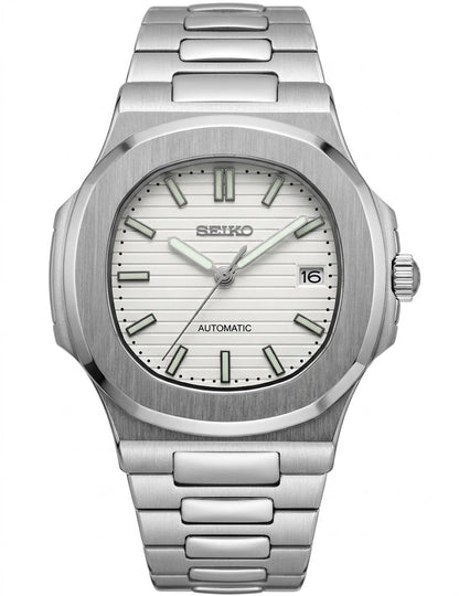 Nautic Mod "Off White" - Reloj personalizado con movimiento automático NH35 y cristal de zafiro | XP Watch Co.