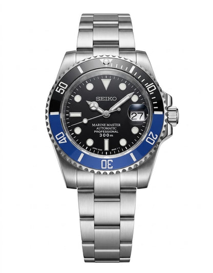 XP Mod Sub-Diver "Batman" con movimiento NH70, cristal zafiro y acero 316L| XP Watch Co.